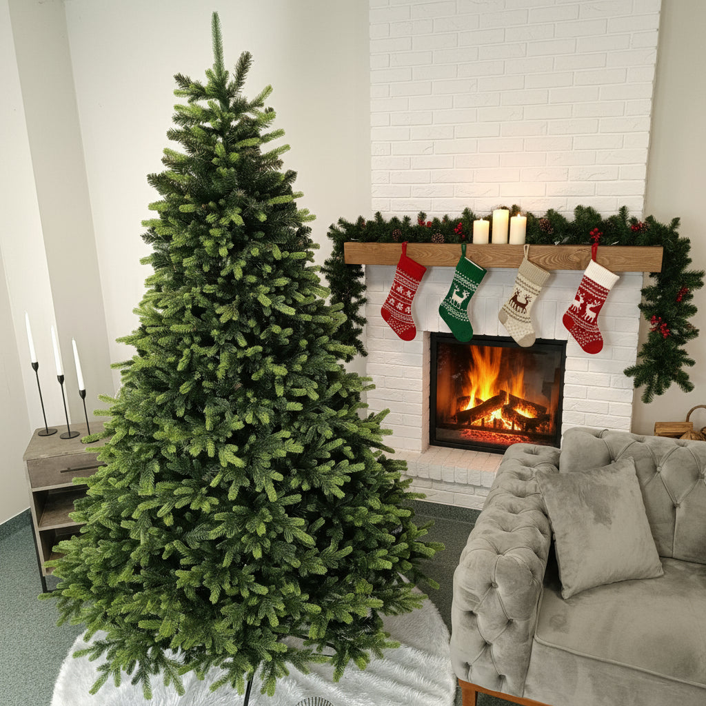 Brad artificial Christmas Deluxe by , Carpati cu varfuri verzi, 2D+3D, 230cm