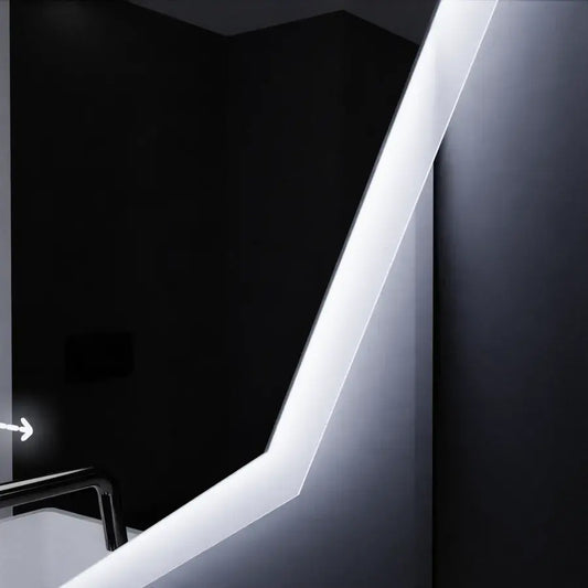 Oglinda LED 70cm, POLIGON Senzor MotionGlow Marcello, Sistem Dezaburire, Ceas & Termometru, Dimabila 084 – oglindă LED,