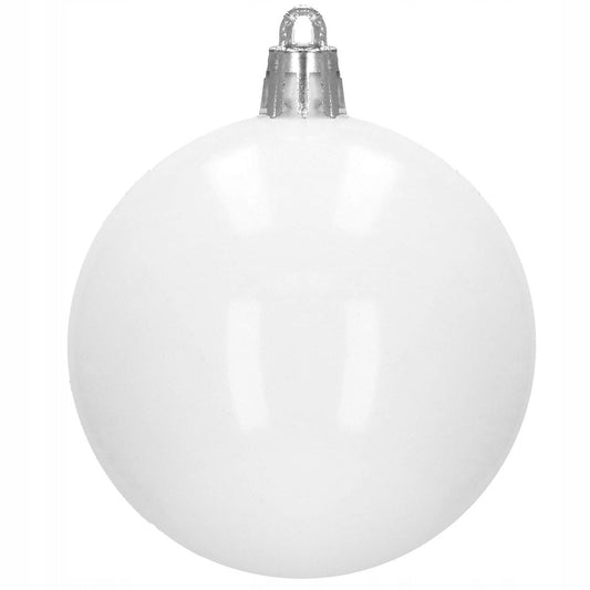 Set globuri si decoratiuni de Craciun, 101 piese, diverse dimensiuni, alb