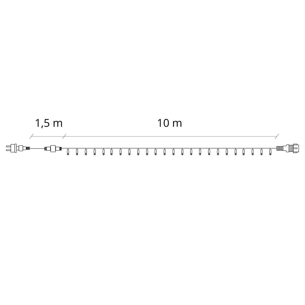 Instalatie tub furtun luminos pentru Craciun, 240 LED-uri, 10 m, pentru exterior, alb rece