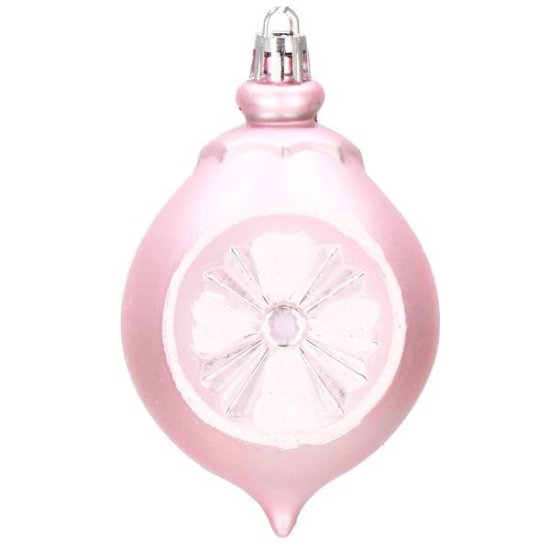 Set globuri si decoratiuni de Craciun, 101 piese, diverse dimensiuni, alb roz