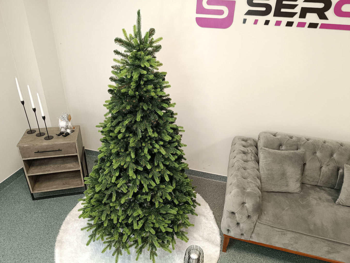 Brad artificial Christmas Deluxe by , Carpati cu varfuri verzi, 2D+3D, 180cm