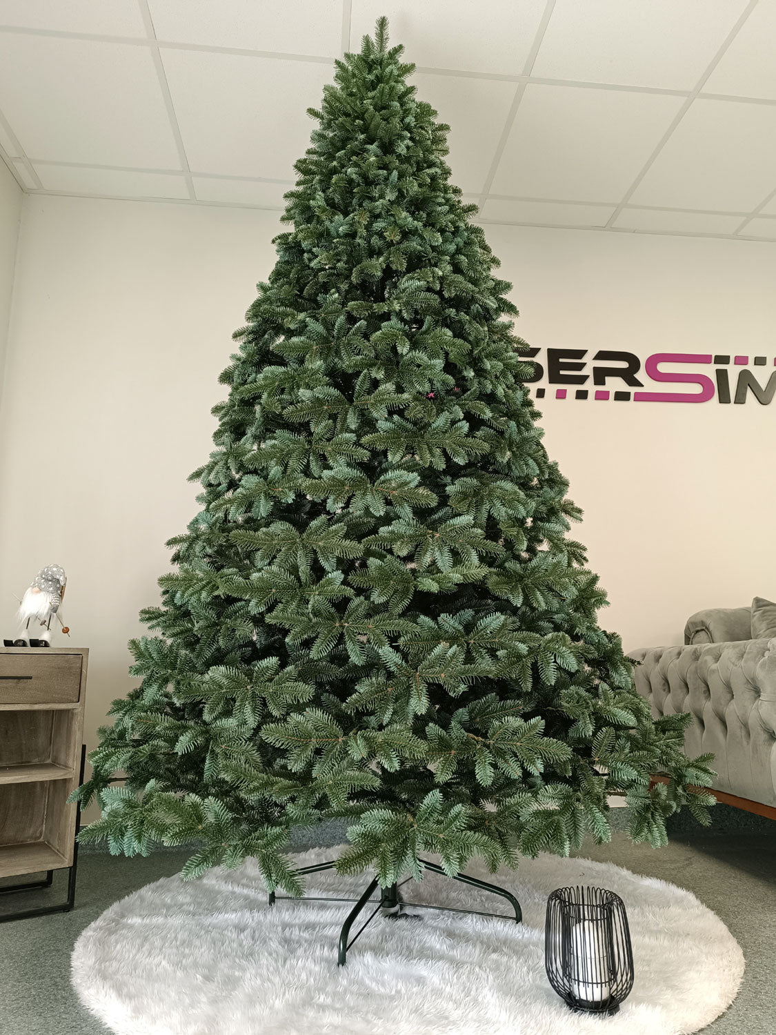 Brad artificial Christmas Deluxe by , Canada argintiu, 3D, 250cm