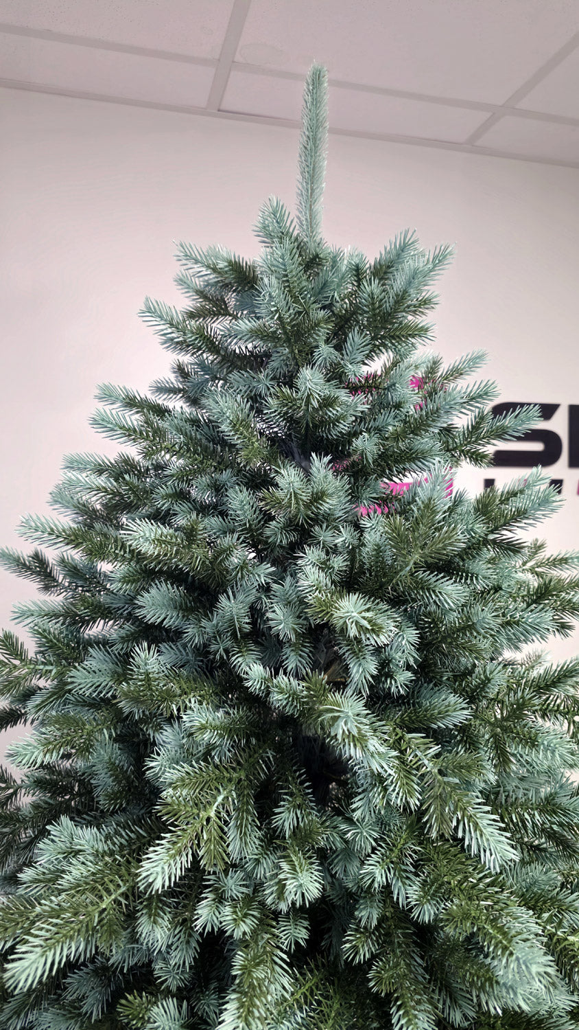 Brad artificial Christmas Deluxe by , Alaska Select verde argintiu, integral 3D, 230 cm