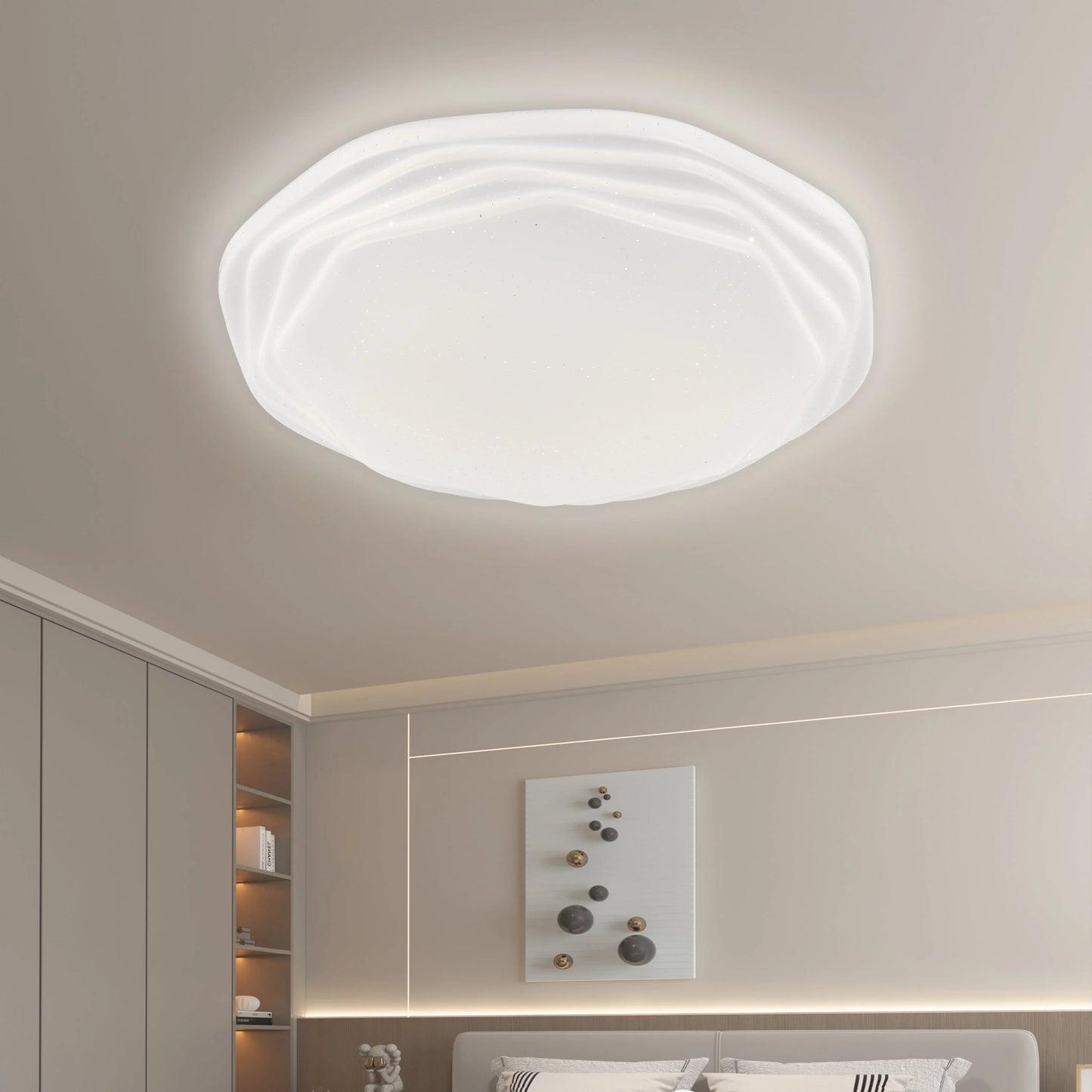 Plafoniera PL152 LED 35 cm, 31W, 3000K / 4000K / 6000K, Alb, Metal si Acril