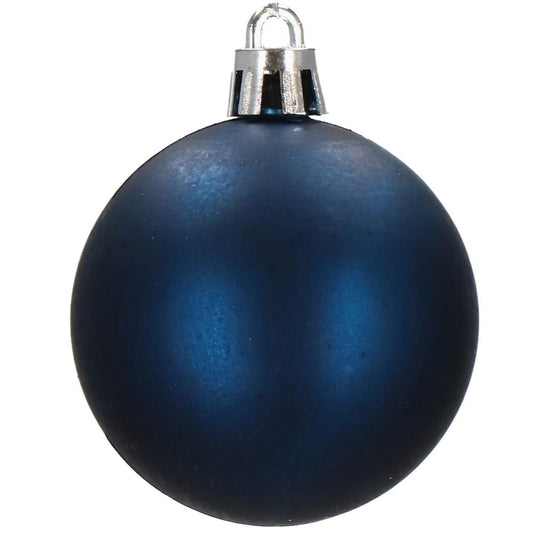 Set globuri de Craciun, 30 bucati, 3 modele, 4/5/6cm, albastru deschis