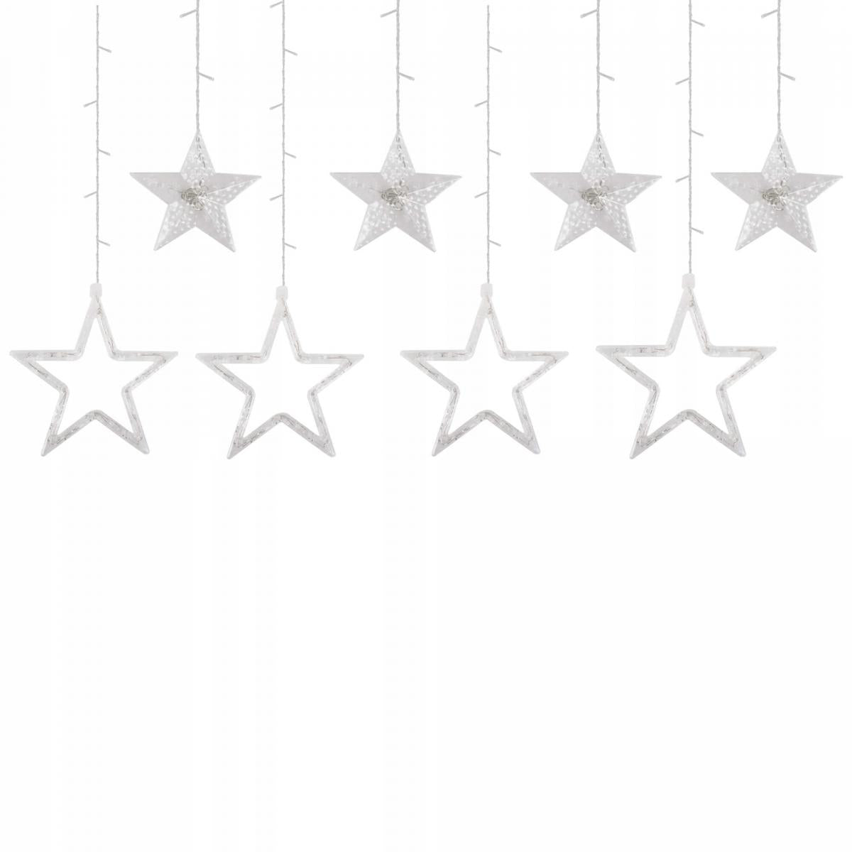 (DL) Instalatie lumina tip perdea cu 92 LED-uri, 2m, pentru interior/exterior, stelute iluminare alba