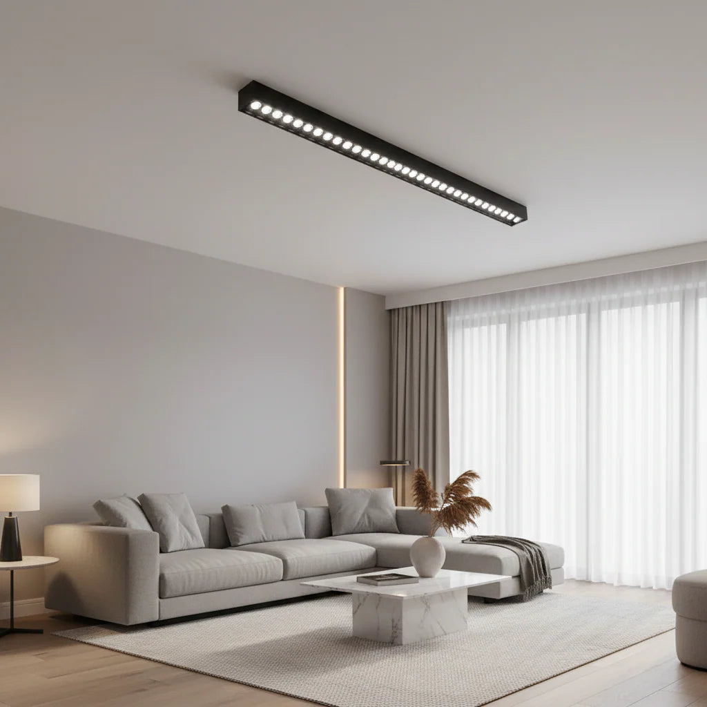 Proiector LED Liniar Aplicat Grila 30W, Lumina Neutra 4000k, 30 surse, 80 x 3.5 x 6.5 cm