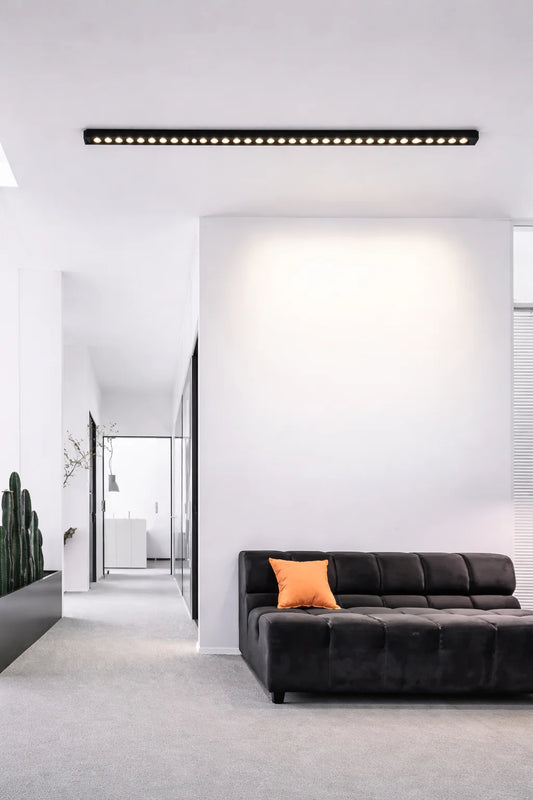 Proiector LED Liniar Aplicat Grila 35W, Lumina Neutra 4000k, 35 surse, 94x3.5x6.5 cm
