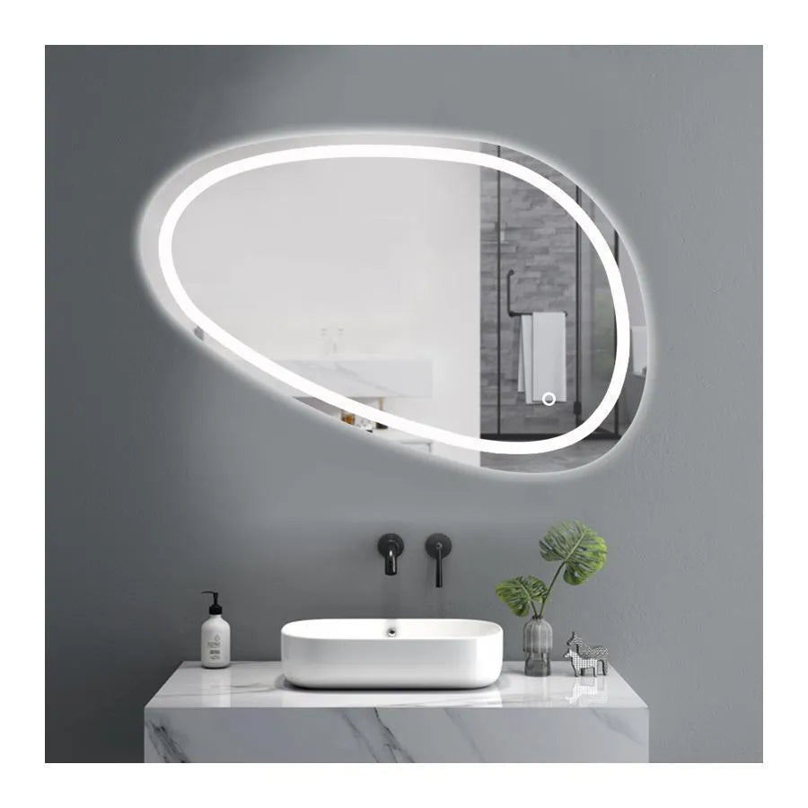 Oglinda LED , 80x45cm, Disegno Touch Marcello, Sistem Dezaburire, Dimabila – oglindă LED, 80x45 cm, 45 cm – RegalStore,