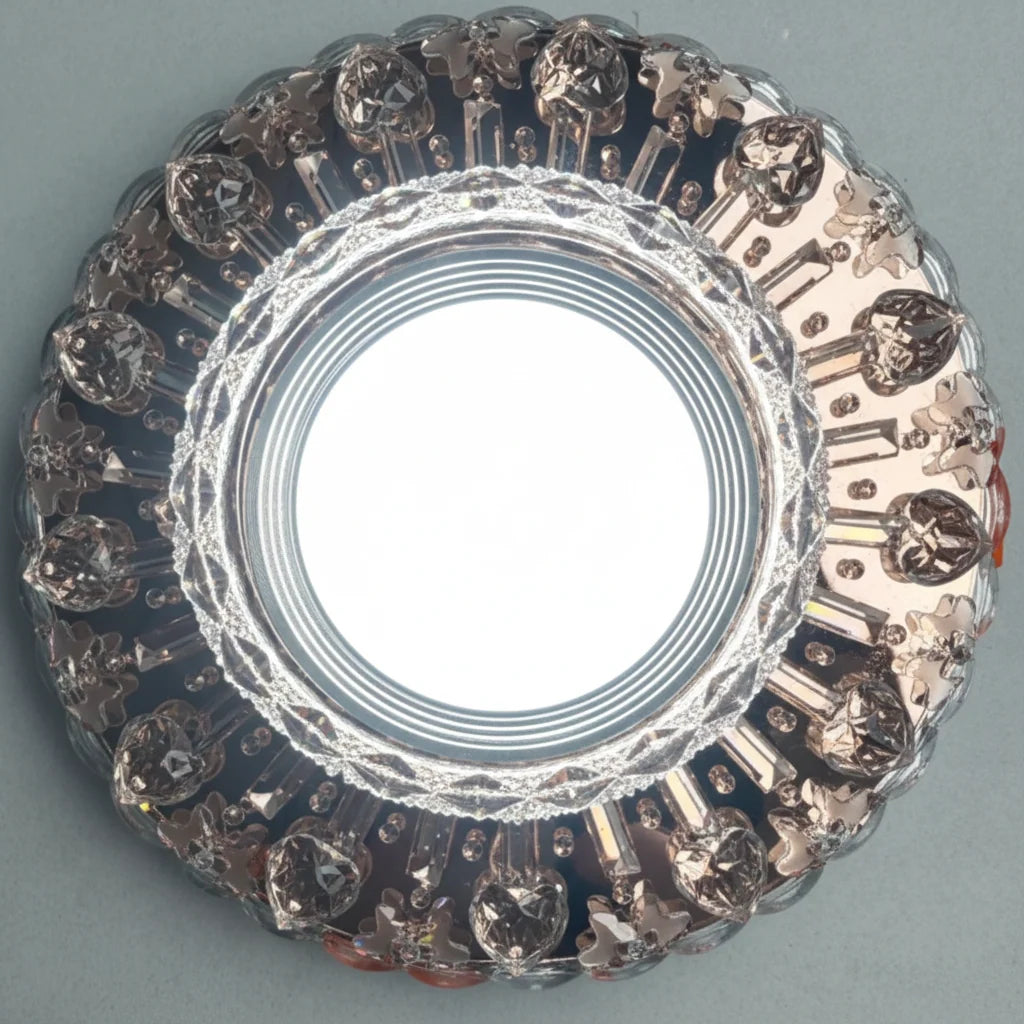 Spot LED ORBITA, 5W, Rotund, Lumina Rece / Calda, Bronz Antichizat, Rasina si Sticla