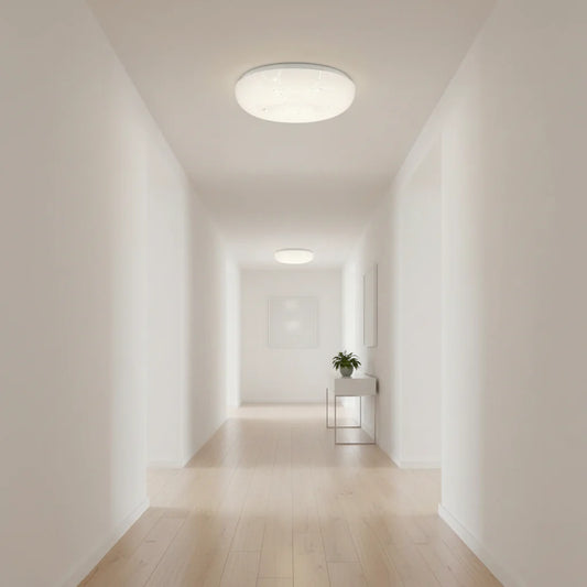Plafoniera LED Rotund 23 cm, 22W, 3000K / 4000K / 6000K, Alb, Metal si Acril