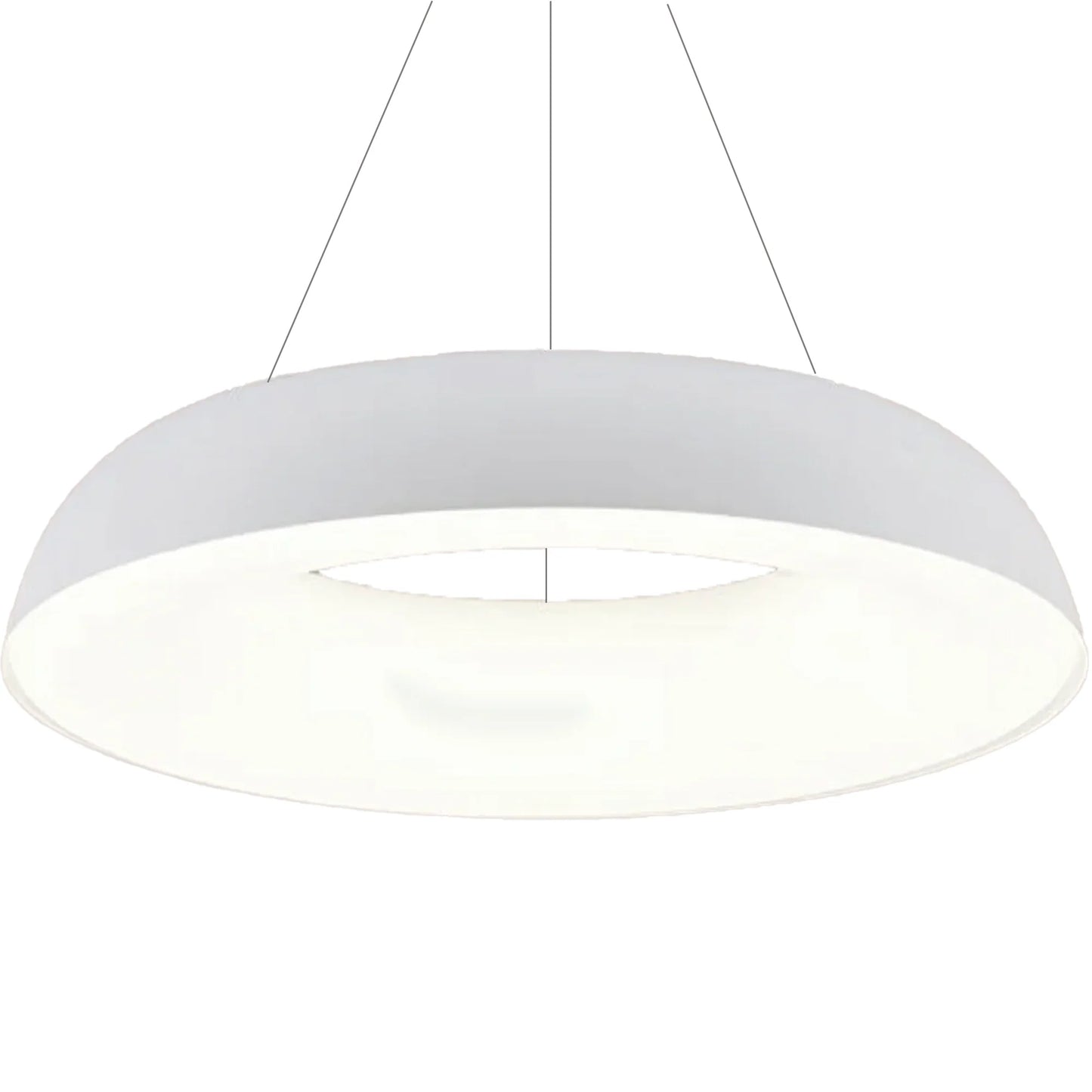 Lustra LED suspendata cu Telecomanda CHIARA, 37W, Lumina Rece/Calda/Neutra, Dimabila, Alb