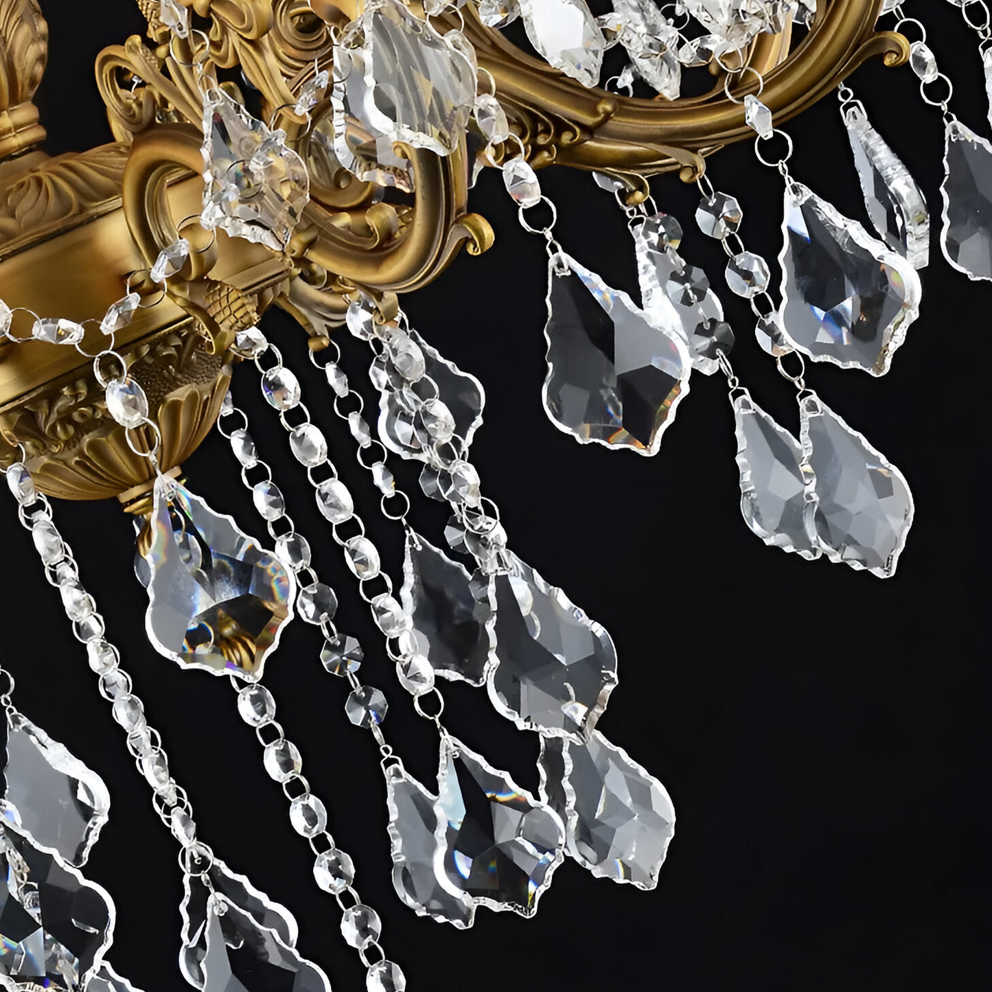 Candelabru SANSSOUCI Royal 12xE14 Metal si Cristal Inaltime Reglabila Alama Antichizata – RegalStore, iluminat interior