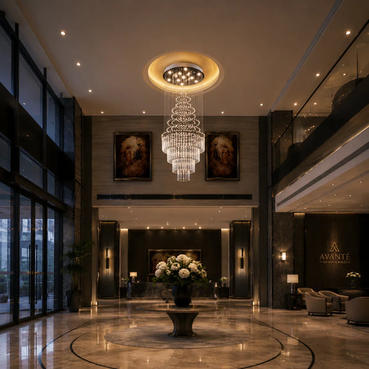 Candelabru Cristal LED 80W Marino Auriu 60cm