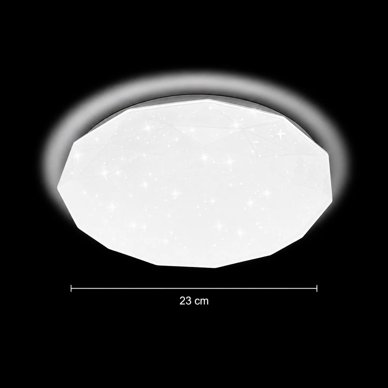 Plafoniera LED Hexagon 23 cm, 22W, 3000K / 4000K / 6000K, Alb, Metal si Acril