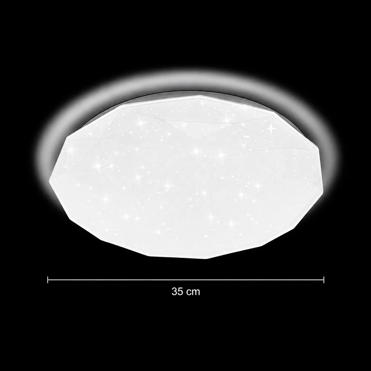 Plafoniera LED Hexagon 35 cm, 32W, 3000K / 4000K / 6000K, Alb, Metal si Acril