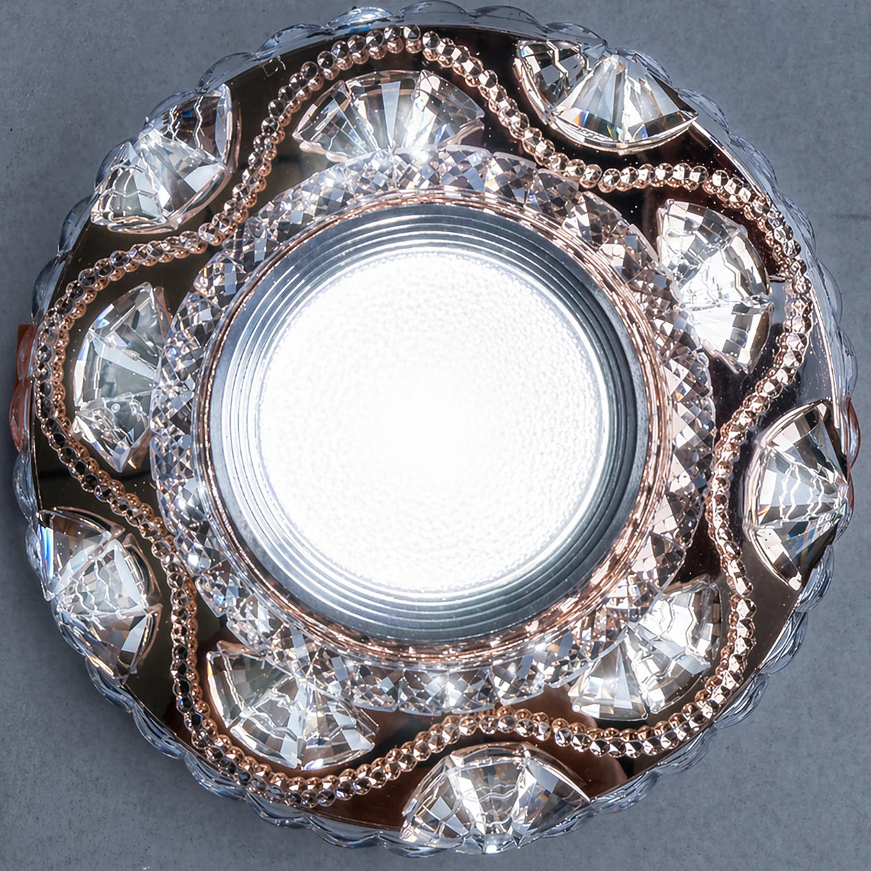 Spot LED ORBITA, 5W, Rotund, Lumina Rece / Calda, Bronz Antichizat, Rasina si Sticla