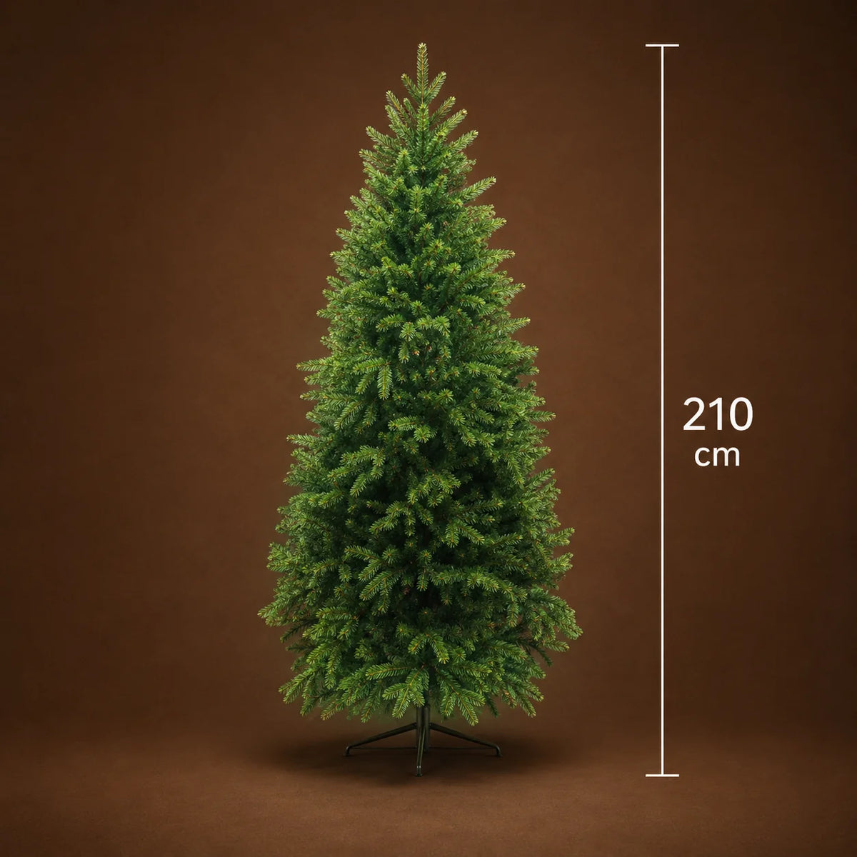 Decoratiune Brad Artificial EIS, 210 cm, 666 varfuri, Plastic, Verde