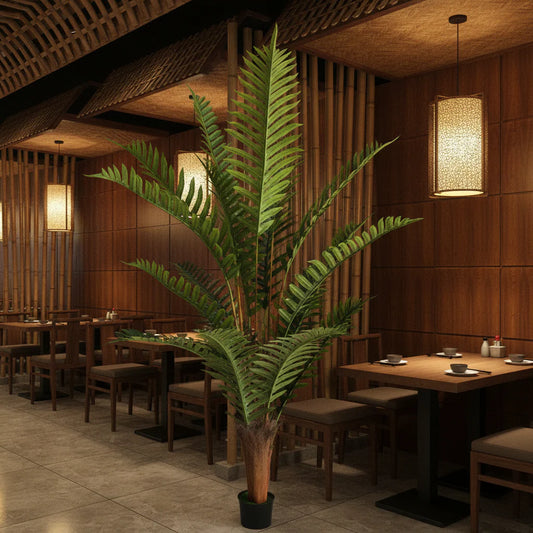 Decoratiune Roystonea Regia, 220 cm, 18 frunze, Verde