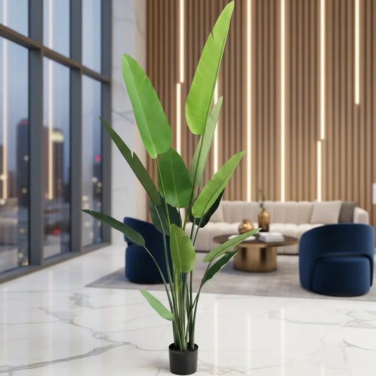 Decoratiune Strelitzia Nicolai, 250 cm, Verde