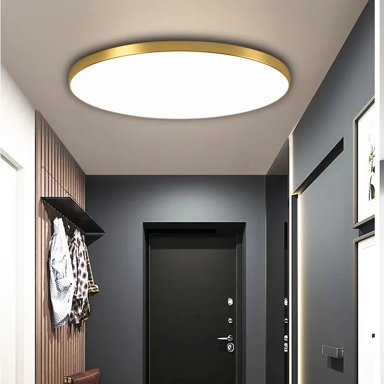 Plafoniera LED, 48W, Lumina Rece, Auriu