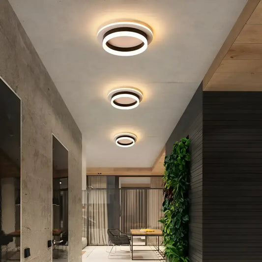 Lustra LED SOLENA Rotonda Alb Negru, 13W, Lumina Rece/Calda/Neutra