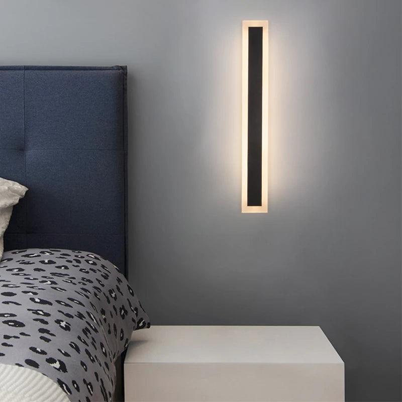 Aplica LED de Exterior Mack, Lungime 30cm, 4W, IP65, Metal, Liniar, Negru