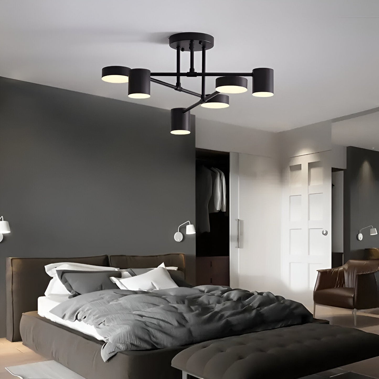 Lustra LED 72W Galios Negru
