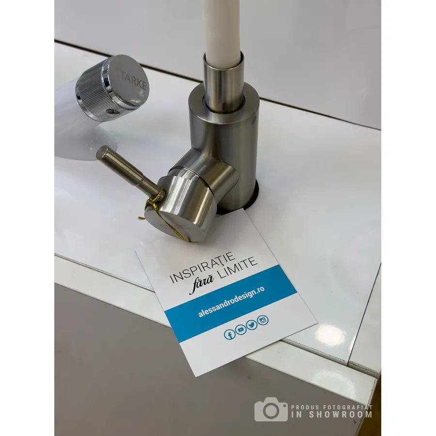 Baterie cu Pipa Flexibila, Inox SUS304, Satinat si Alb, CF025WH – culoare albă – RegalStore, iluminat interior