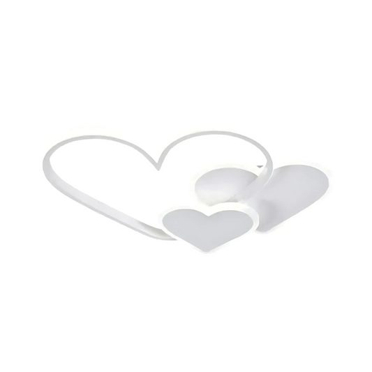 Lustra LED cu Telecomanda AMI, 50W, 3 Inimi, lumina Rece/Calda/Neutra, Dimabila, Alb – lustră LED, culoare albă, cu tele