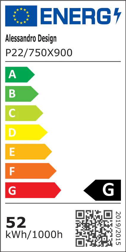 Oglinda LED WAMOSK, 52W, 75x90cm, Alb, Senzor, Lumina 3000K, 4000K, 6000K, Sistem Dezaburire, Metal, Functii Ceas si Temperatura