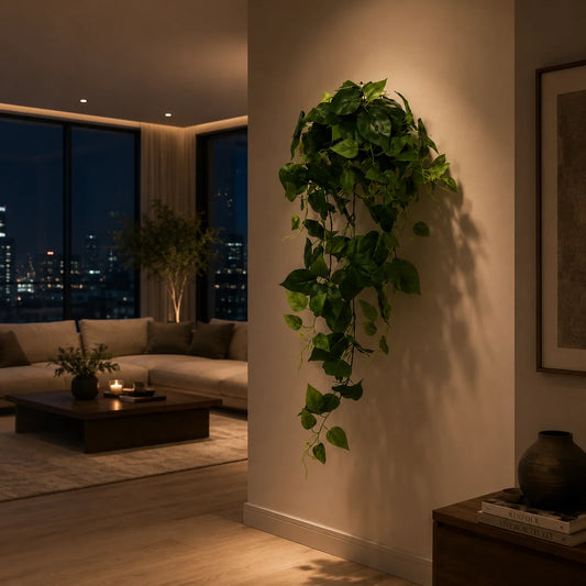 Planta Artificiala Suspendata Epipremnum, Inaltime 100cm, Verde