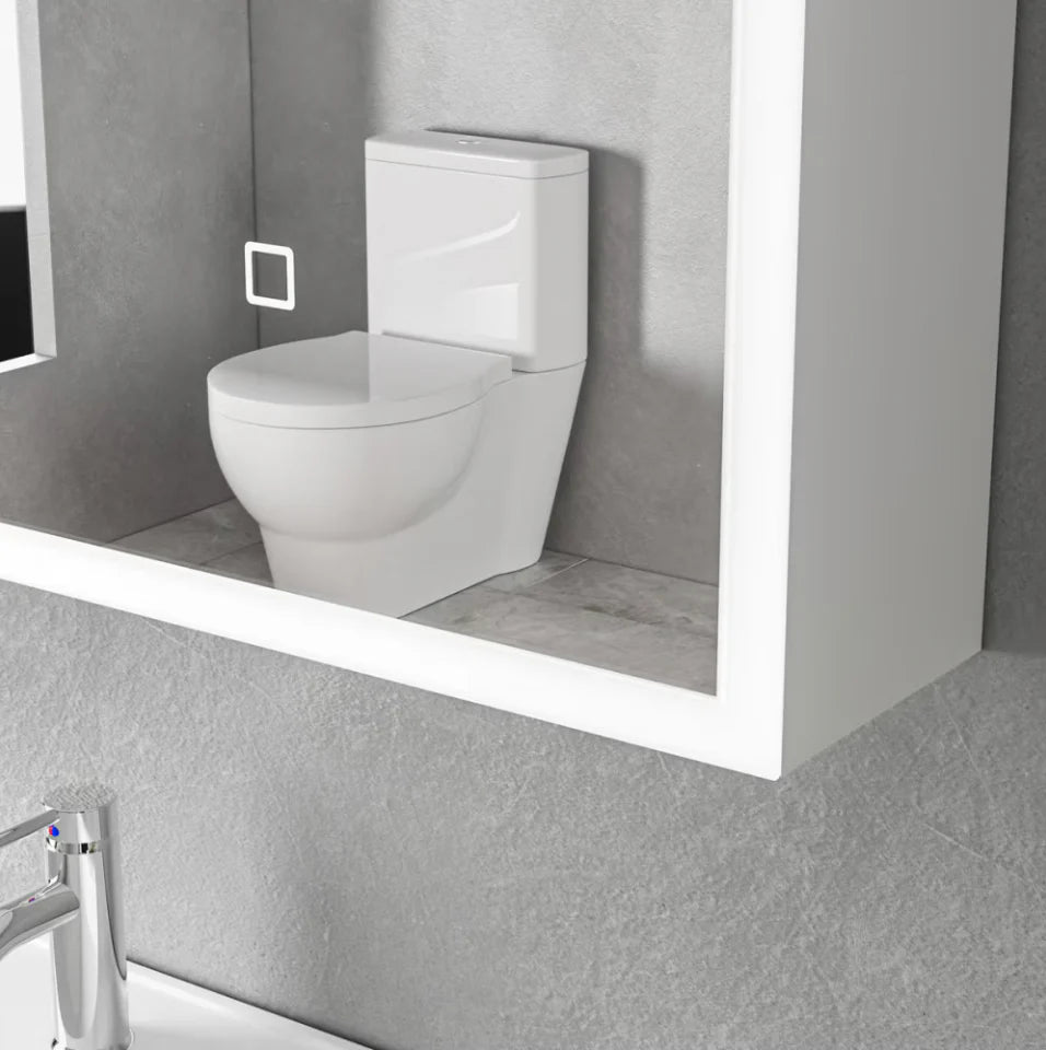 Oglinda LED cu Dulap MODA 80x70 cm Alb – Iluminare Perimetrala si Senzor Touch