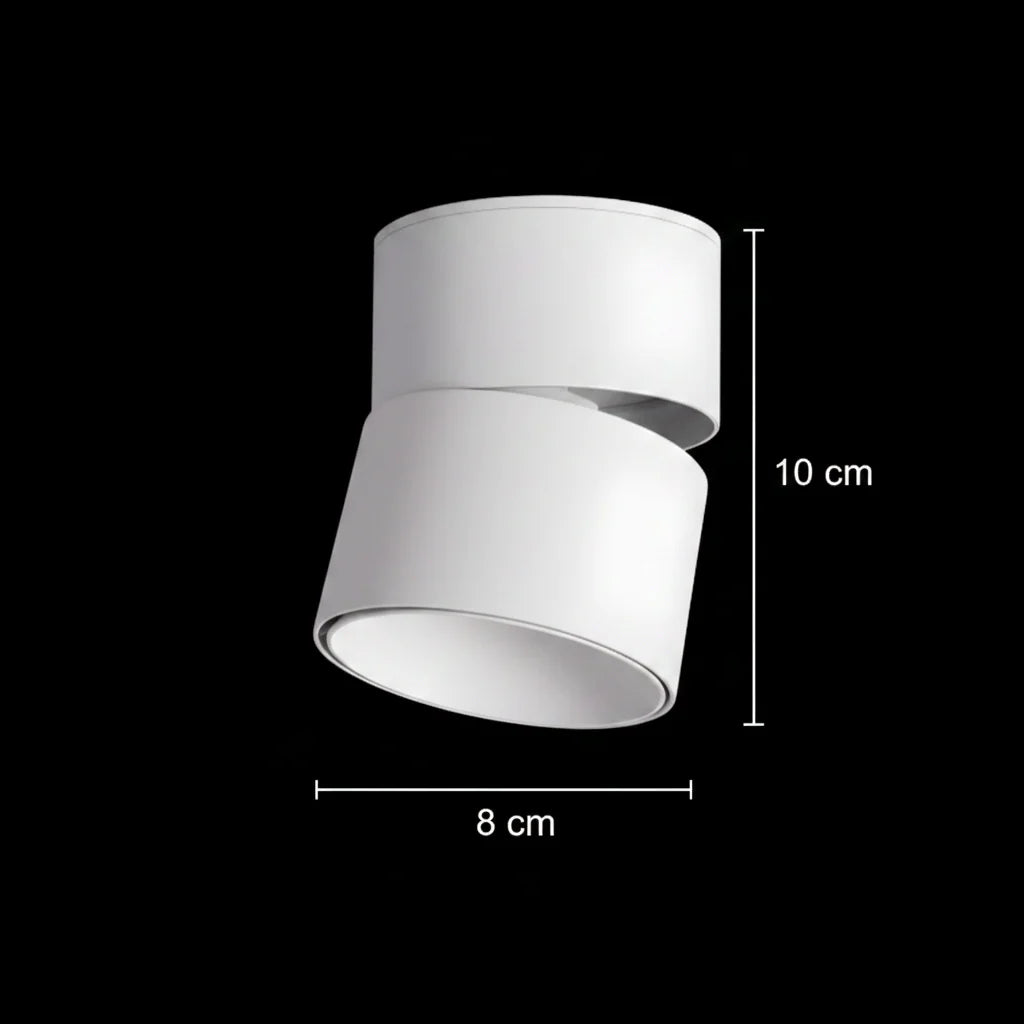 Proiector LED TINNIE, Rotativ, 9W, Lumina Neutra 4000K, Alb