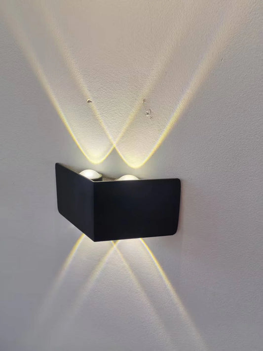 Aplica LED AX230, Exterior, 4 Surse, 4W, Negru, 3000K