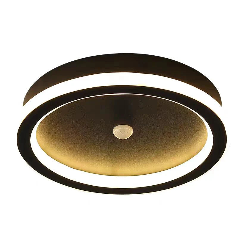 Lustra LED cu Senzor Miscare PS500BK, 28W, lumina Rece/Calda/Neutra, Negru