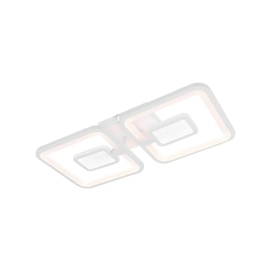 Lustra LED Felix cu Telecomanda, 120W, Alb, Acril, Dimabila