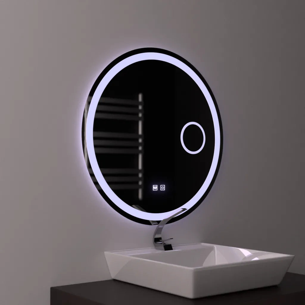 Oglinda LED Touch Luxor Rotunda Diametru 60cm functie Dezaburire Lumina Rece Dimabila