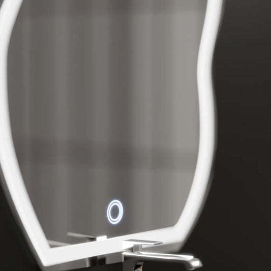 Oglinda LED Organica 50x70cm, Forma Touch, Sistem Dezaburire, Dimabila – oglindă LED, 50x70 cm, 70 cm – RegalStore, ilum