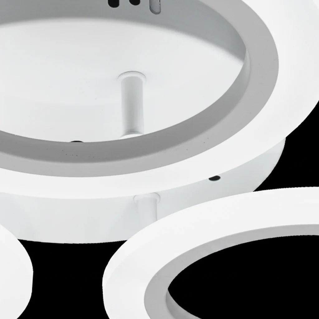 Lustra LED CRINA, 24W, 3 Cercuri, lumina Neutra, Alb