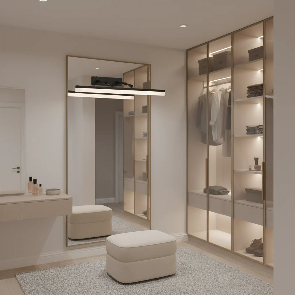 Aplica LED de Baie, MALAWI, 7W, liniara, lumina Neutra, Negru
