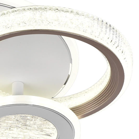 Lustra LED NYXORA 45W, 3 Cercuri, lumina Rece/Calda/Neutra, Negru