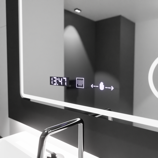 Oglinda LED Senzor Kontonis Sistem Dezaburire si Ceas 90X75 cm Colectia Marcello Fungh