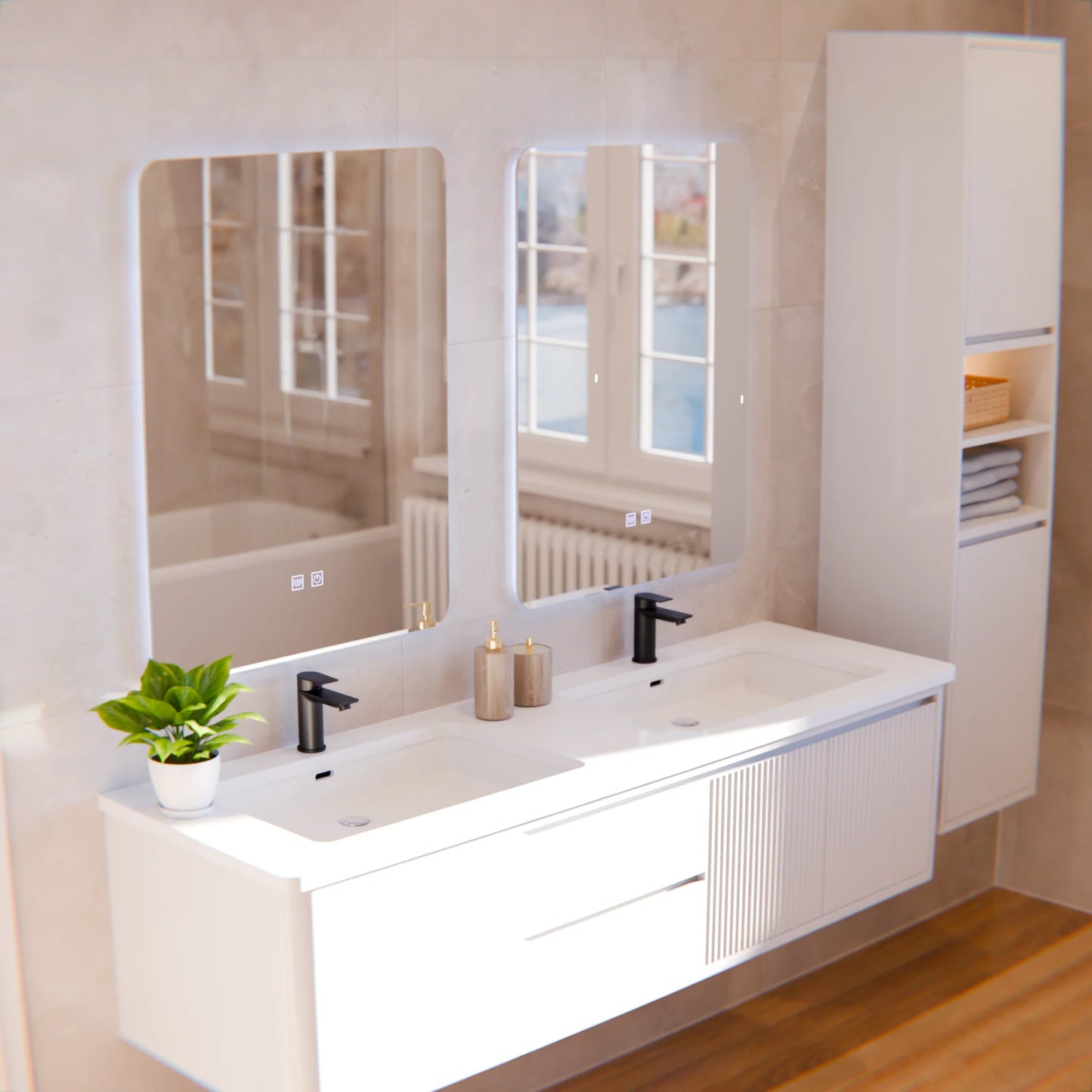Oglinda LED Touch Alexandra,Sistem Dezaburire 45X60cm