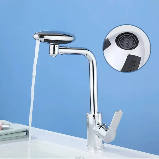 Baterie Lavoar Cartus Ceramic Pipa Rotativa Crom Lucios Racorduri Incluse EC02 – culoare argintie – RegalStore, iluminat