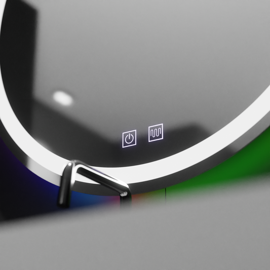Oglinda LED Rotunda 60cm, Spectrum Touch, RGB, Sistem Dezaburire