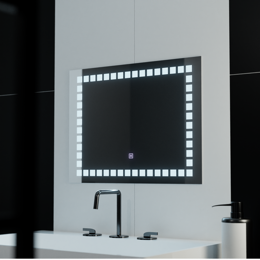 Oglinda LED Rectangulara 80x60cm Grid Light Basic Touch