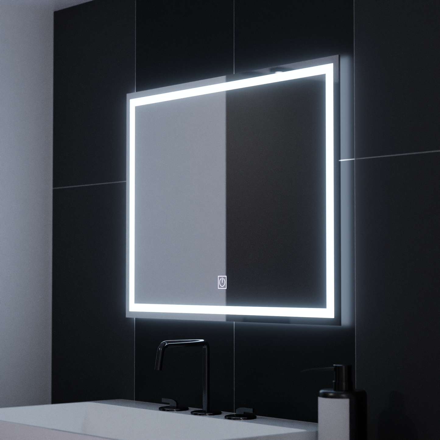 Oglinda LED Rectangulara 80x60cm FRAME Basic Touch