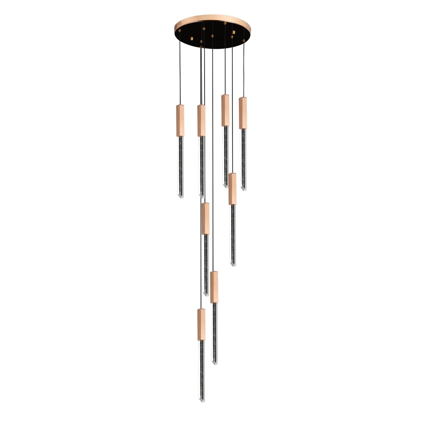 Candelabru Cristal LED 22W, Lumina Calda/Neutra/Rece, Diametru 25cm Auriu CM511/H150XW35